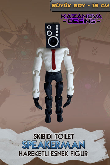 Skibidi Toilet - Speakerman Hareketli Esnek Figür (19 CM)