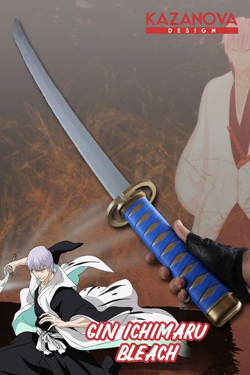 Gin Ichimaru Bleach Anime Katlanabilir Katana (98 CM)
