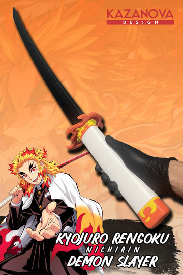 Rengoku Demon Slayer Katlanabilir Katana (98 CM) Gerçek Boy