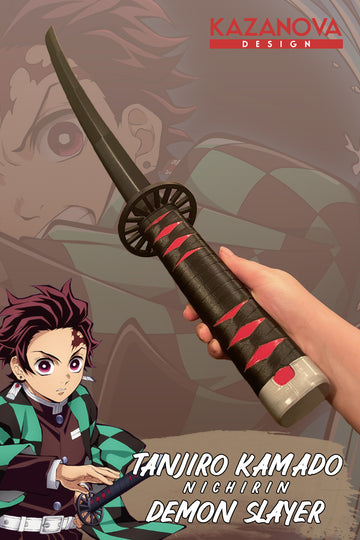 Tanjiro Kamado Nichirin Demonslayer Katlanabilir Katana (98 CM)