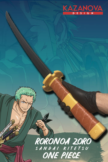 Zoro Sandai Kitetsu One Piece Anime Katlanabilir Katana (98 CM) Gerçek Boy