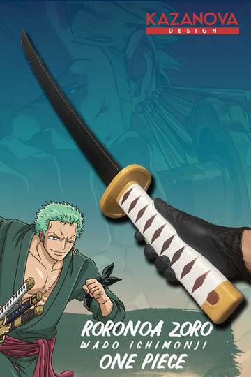 Zoro Wado Ichimonji One Piece Anime Katlanabilir Katana (98 CM) Gerçek Boy