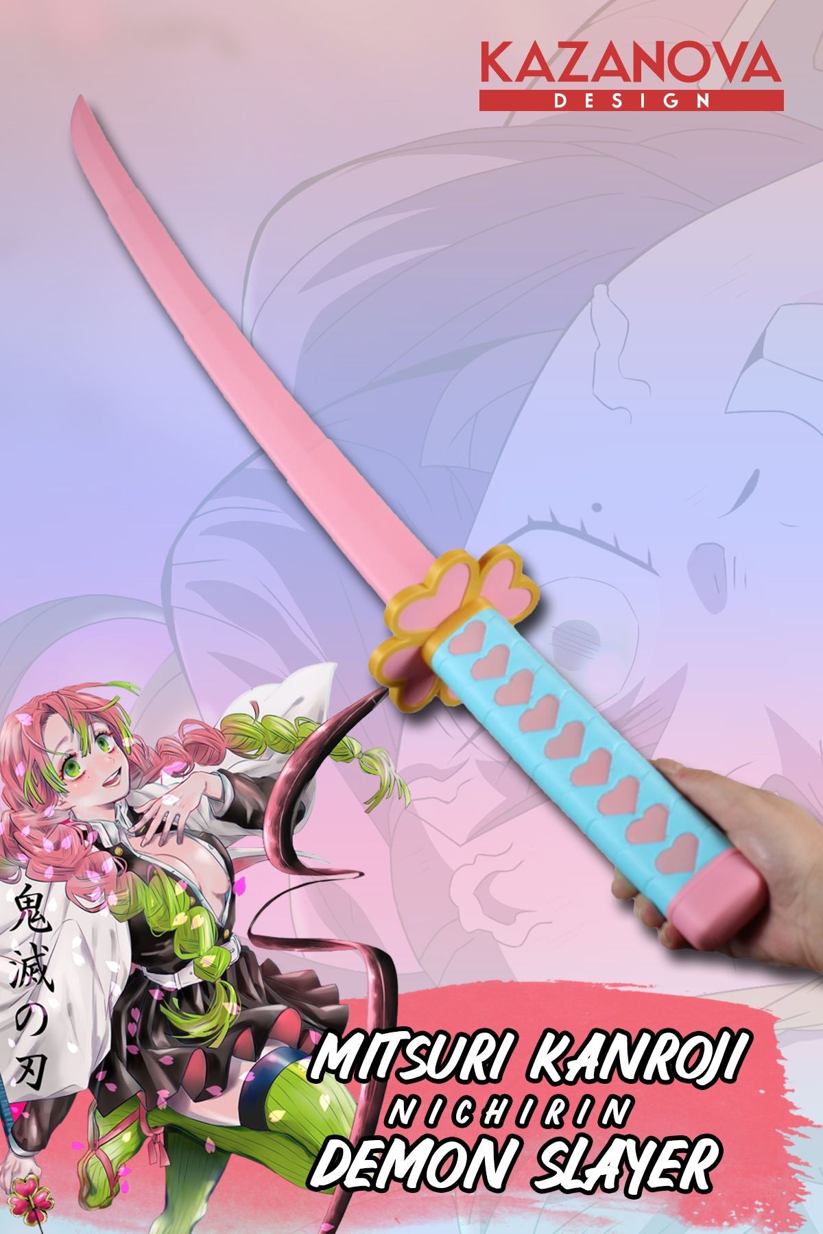 Mitsiru Kanroji Demonslayer Anime Katlanabilir Katana (98 CM)