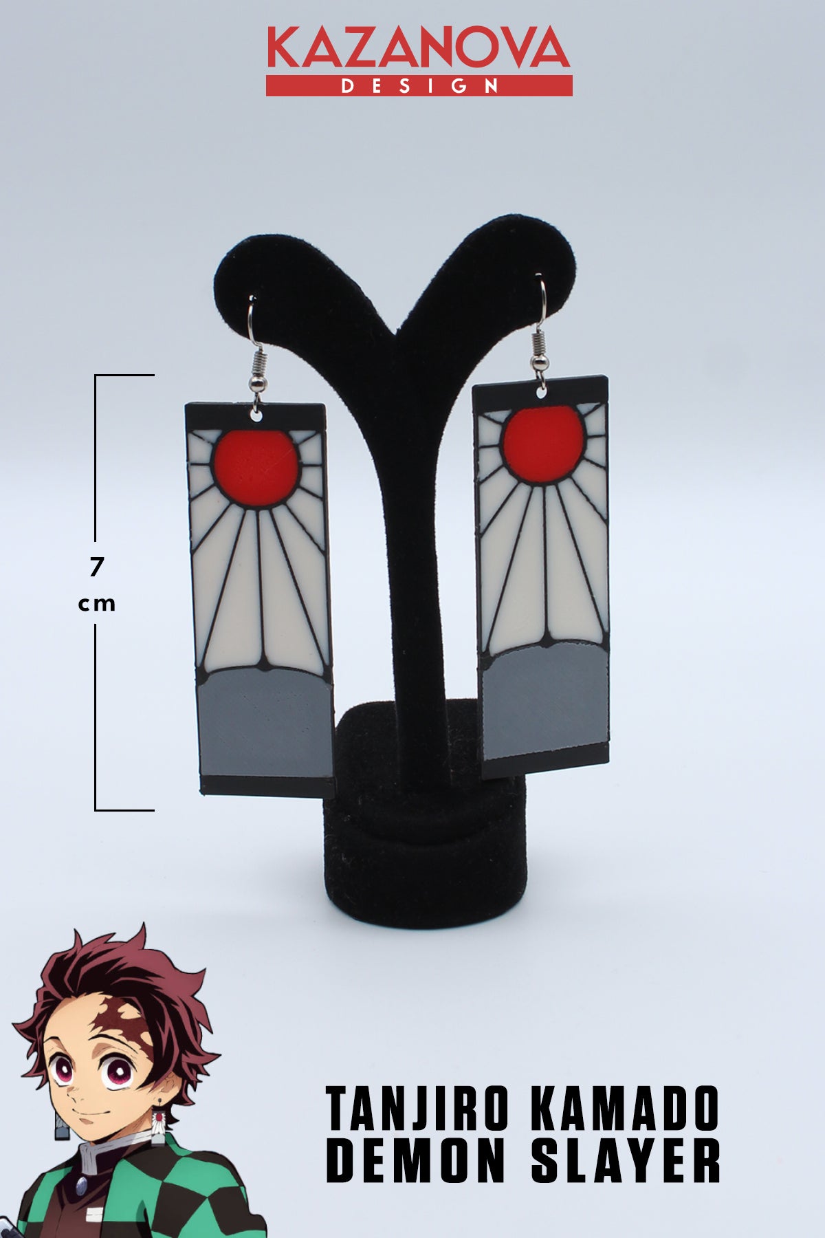 Tanjiro Kamado Demon Slayer Hanafuda Küpesi